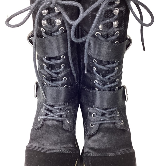 Rocket Dog Women's Chomper Boots Brushed Black Satin Size 8.5 - Picture 5 of 12